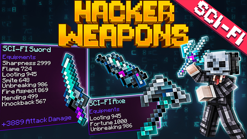 Hacker Weapons SCIFI by HeroPixels (Minecraft Marketplace Map ...