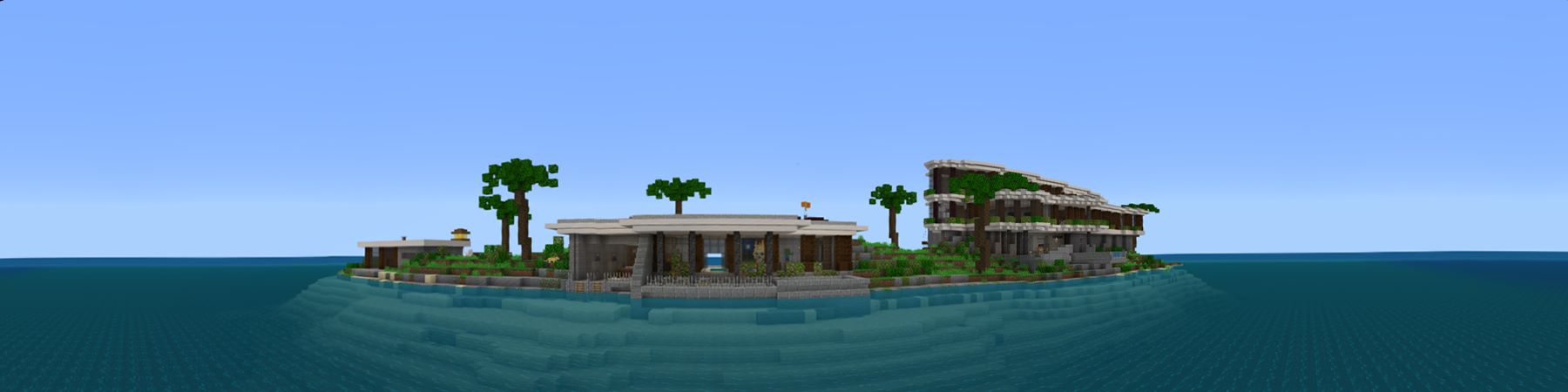 Noob vs Pro vs Hacker Mansions Panorama