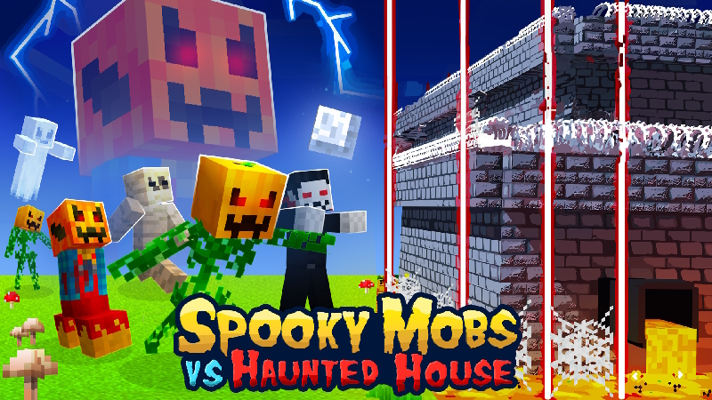 Spooky Mobs vs. Haunted House Key Art