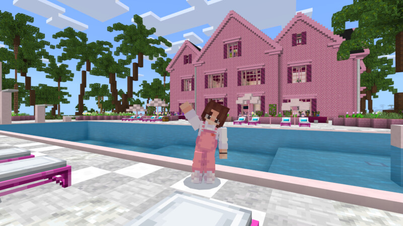 Cute Pink Modern Mansion Screenshot #1