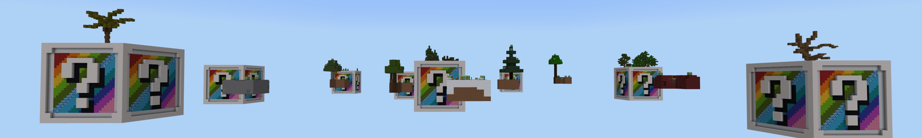 XL Rainbow Block Skyblock Panorama