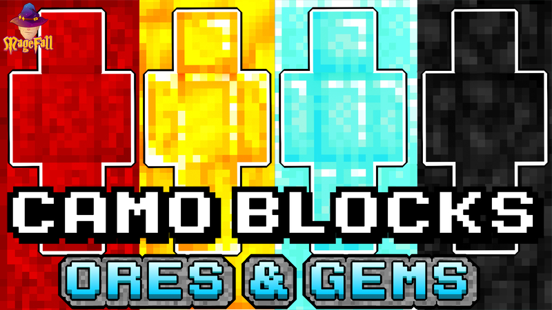 Camo Blocks: Ores & Gems Key Art