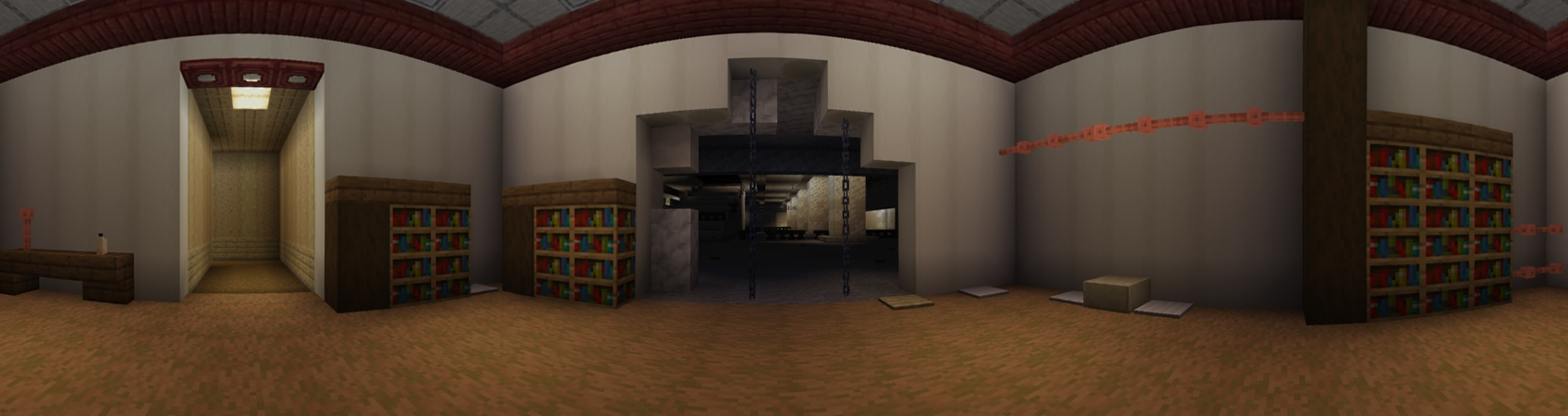 Backrooms Maze Panorama