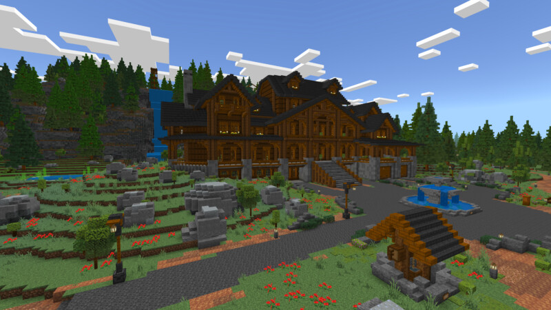 Rustic Log Mansion 2 Rustic Log Mansion 2 by CrackedCubes