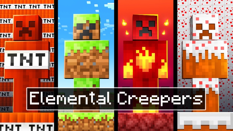 Elemental Creepers by Cubical - Minecraft Marketplace | MinecraftPal