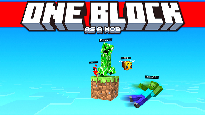 ONE BLOCK As A Mob! Key Art