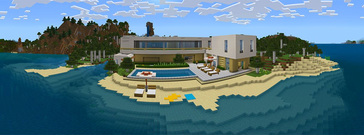 Luxury Beachside Mansion Panorama