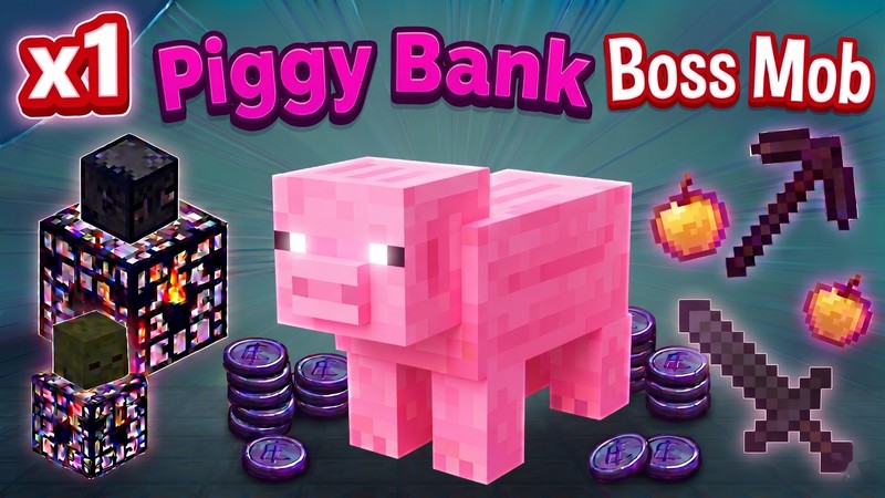 [BedWars SMP] 1x Piggy Bank Boss Mob Egg
