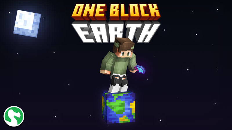 Picture of a blocky earth, minecraft style