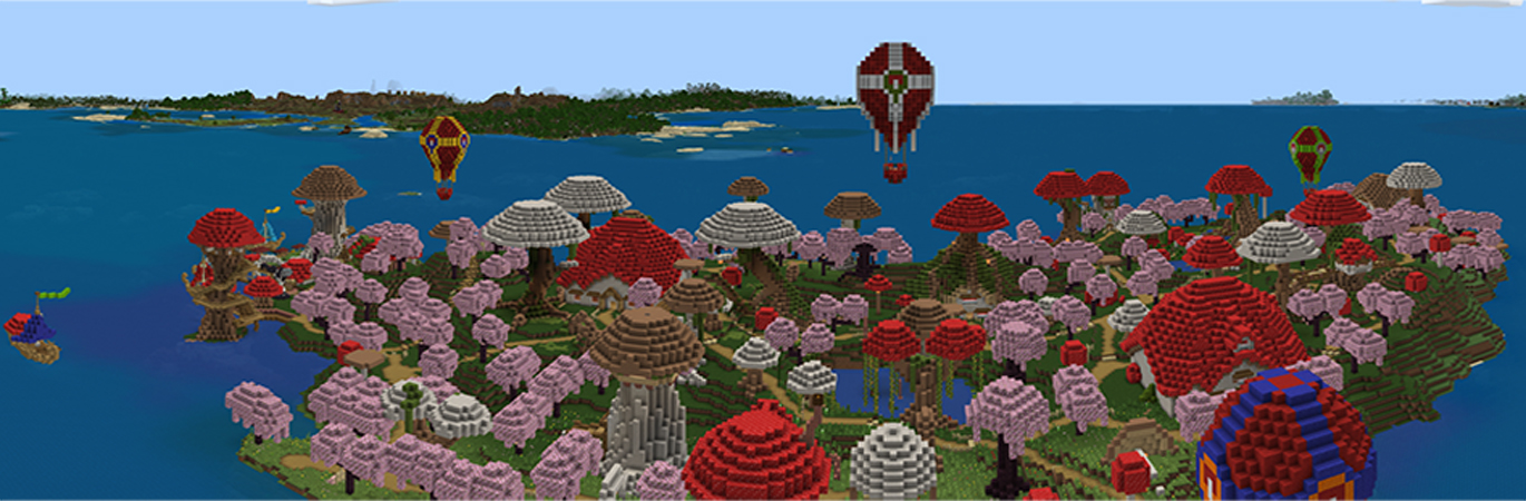 Mushroom Island Survival Panorama