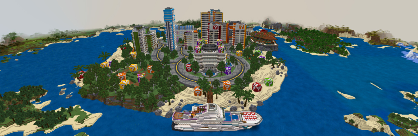 Lucky Block Beach City Panorama