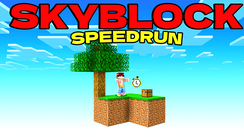 Skyblock Speedrun Key Art