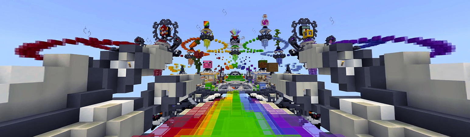 Rainbow Skyblock Panorama