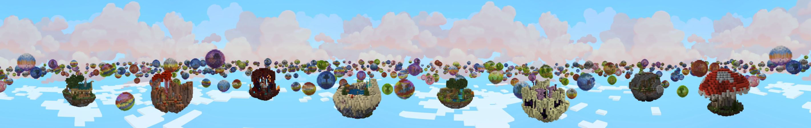 Epic Bubble Skyblocks Panorama