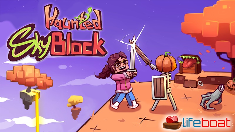 Haunted Skyblock Key Art