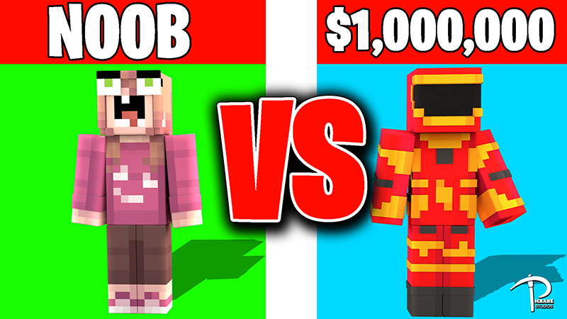 NOOB VS $1,000,000 PRO Key Art