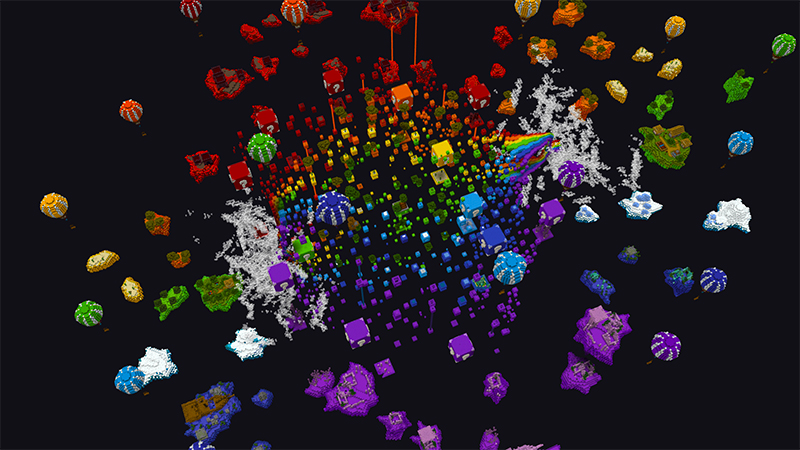 Rainbow Skyblock by Glowfischdesigns