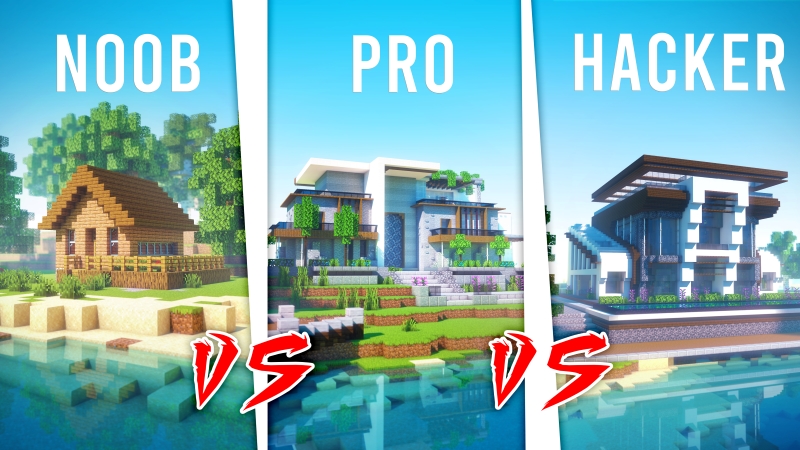 Noob vs Pro vs Hacker Key Art