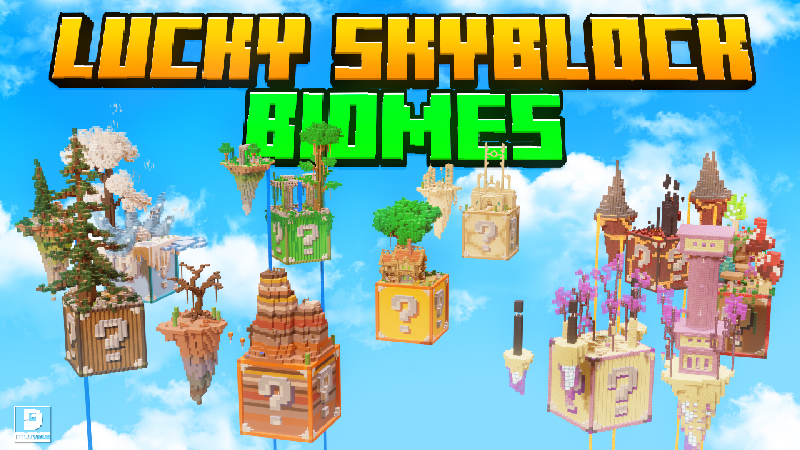 Lucky Skyblock Biomes Key Art