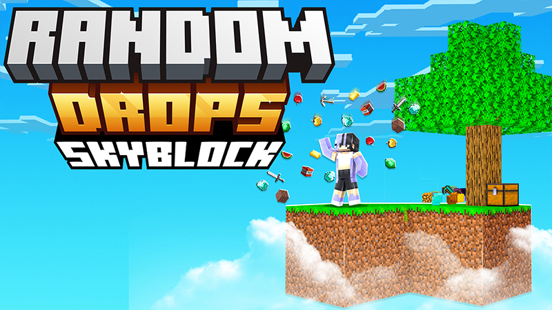 RANDOM DROPS Skyblock! Key Art