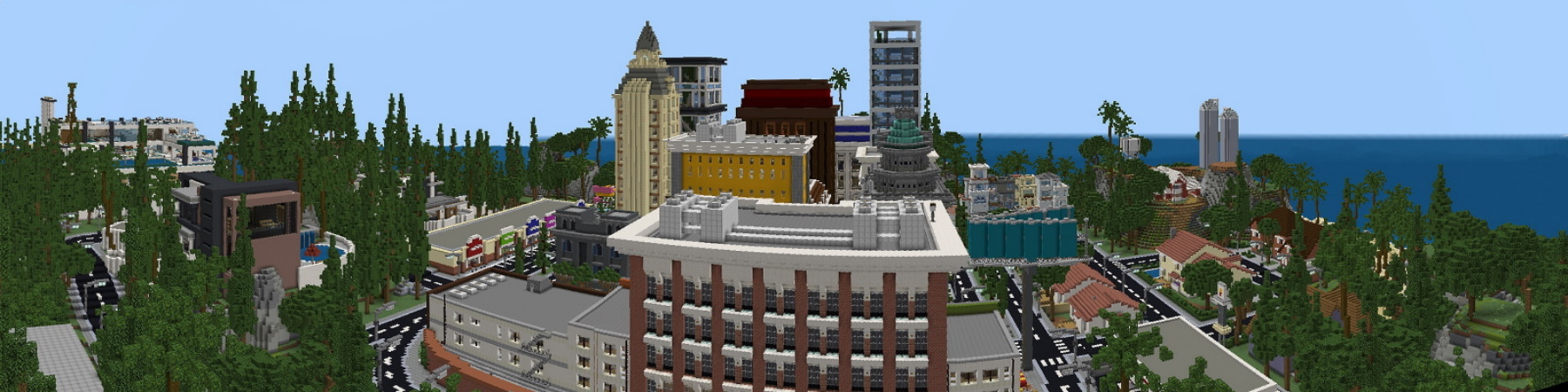 Lucky Block Parkour City Panorama