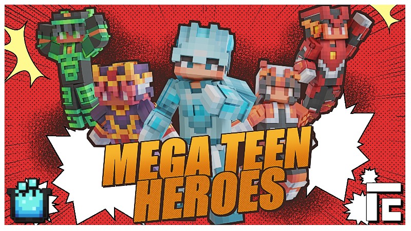 Mega Teen Heroes Key Art