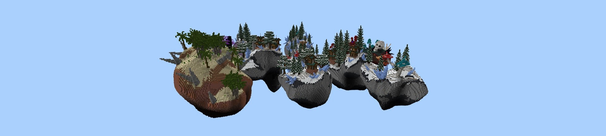 Winter Skyblock Panorama