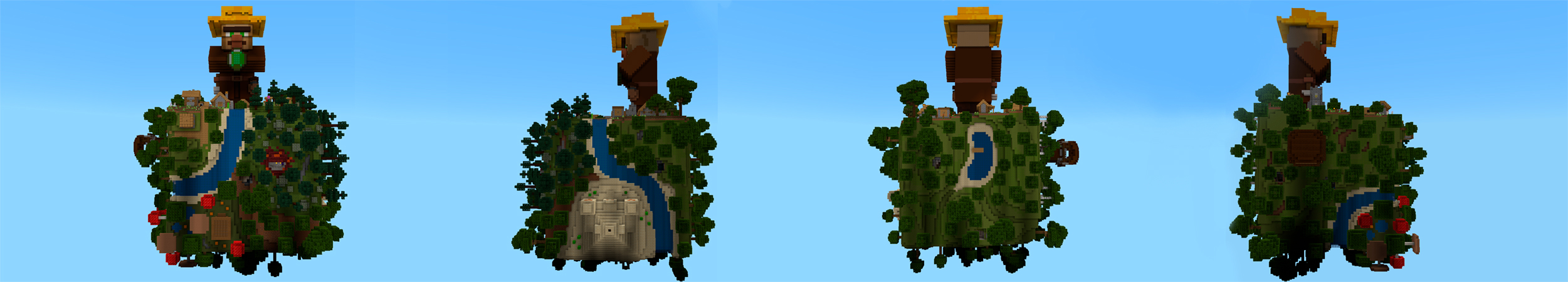 Village Life Skyblock Panorama