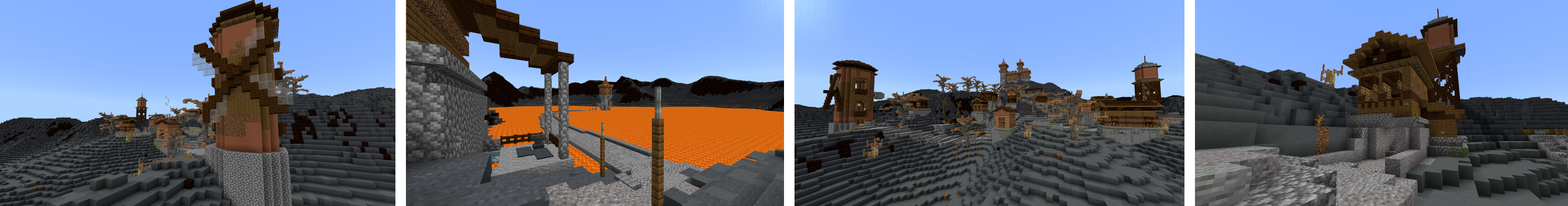 Volcano Survival Village Panorama