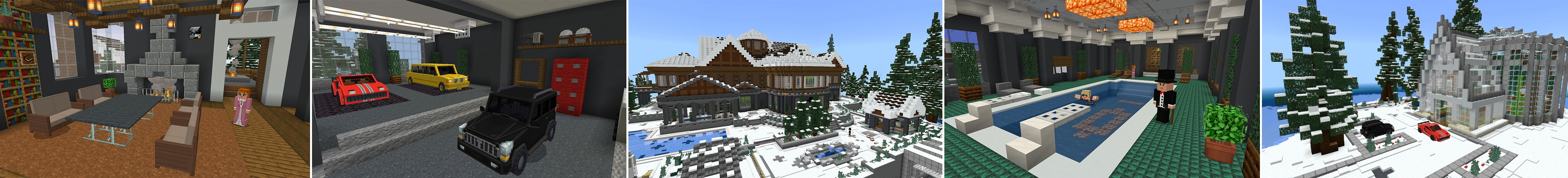 Winter Millionaire Mansion Panorama