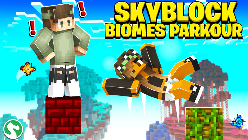 Skyblock Biomes Parkour Key Art