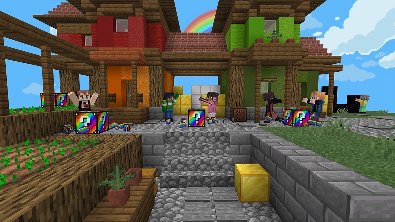 Rainbow One Block Lucky Block Screenshot #4