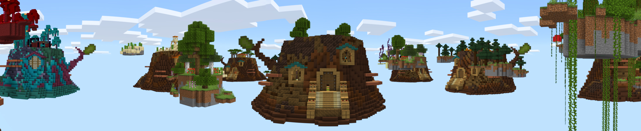 Wood Skyblock Panorama