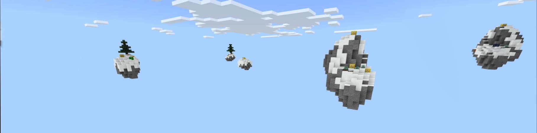 Lucky Blocks Winter Skyblock Panorama