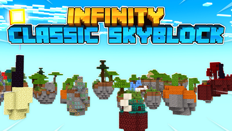 Infinity Classic Skyblock Key Art