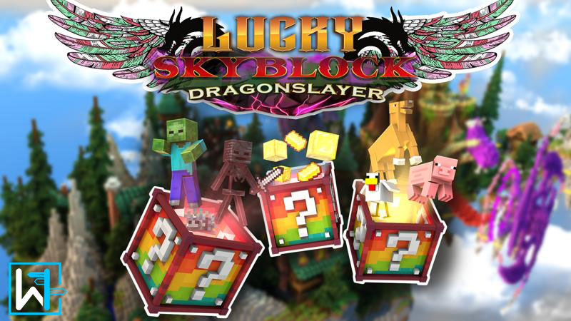 Lucky Skyblock Dragonslayer Key Art