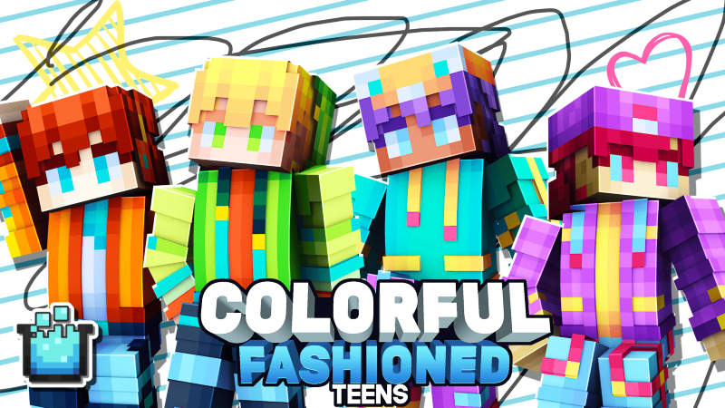 Colorful Fashioned Teens Key Art