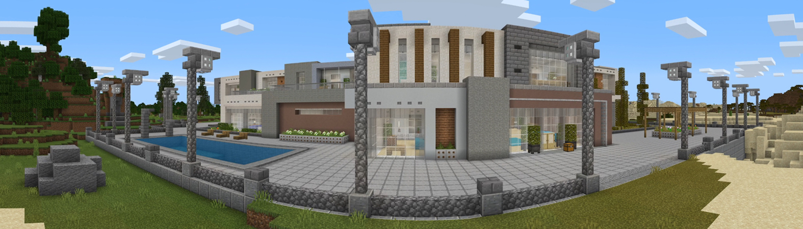 Luxury Modern Mansion Panorama