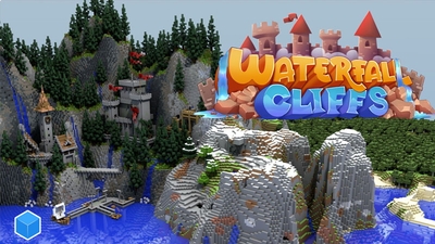 Waterfall Cliffs on the Minecraft Marketplace by CubeCraft Games Waterfall Cliffs on the Minecraft Marketplace by CubeCraft Games