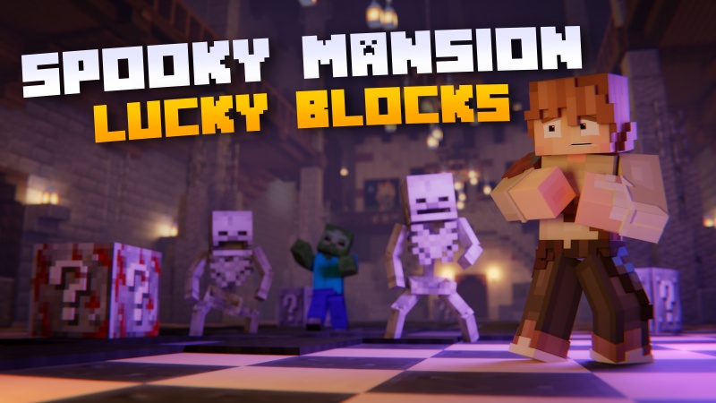 Spooky Mansion: Lucky Blocks Key Art