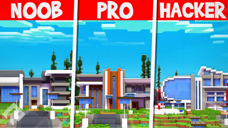 Noob vs Pro vs Hacker Key Art