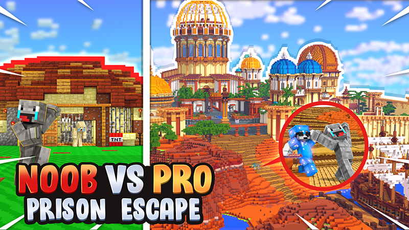 Noob Vs Pro Prison Escape In Minecraft Marketplace Minecraft