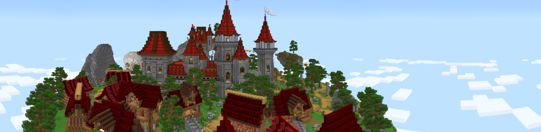 Red Skyblock Panorama