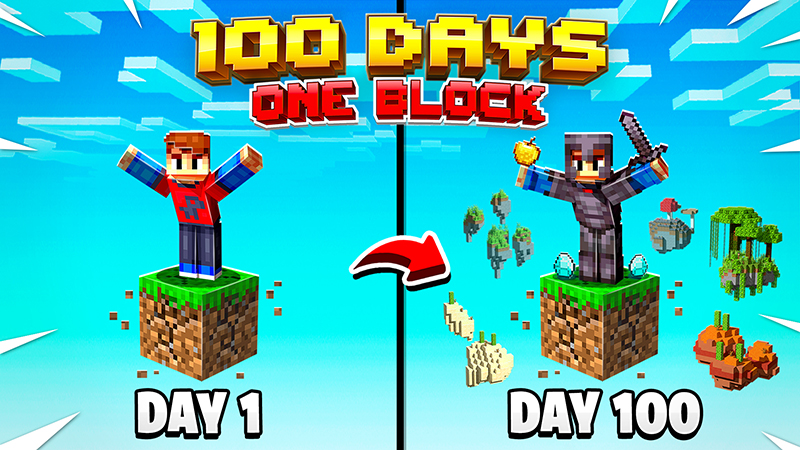 100 Days One Block Key Art