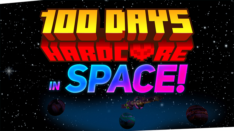 100 DAYS HARDCORE in SPACE! Key Art
