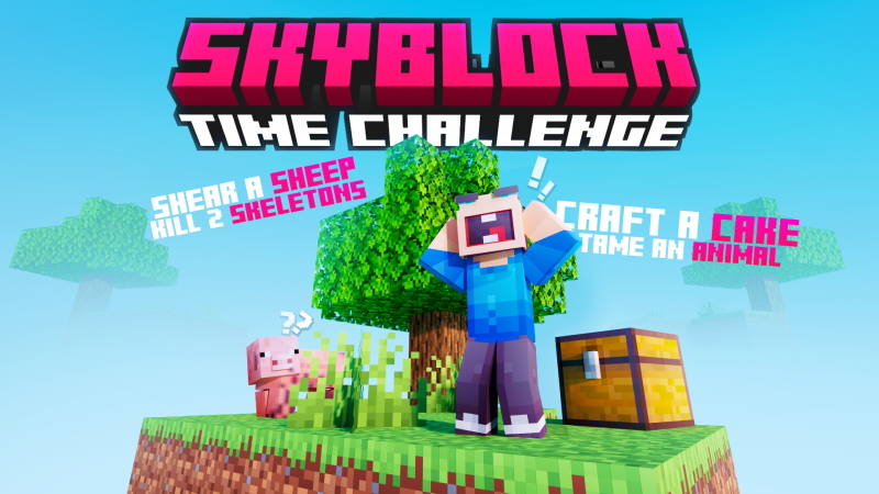 Skyblock Time Challenge Key Art