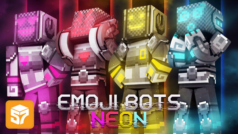 Emoji Bots: Neon Key Art