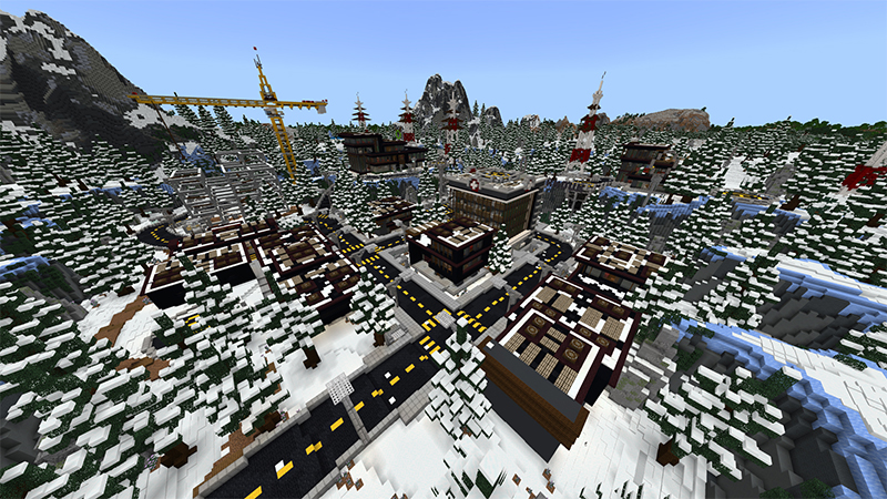 Snowy Village by Diveblocks