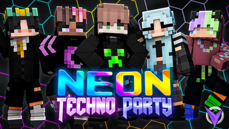 Neon Techno Party Key Art