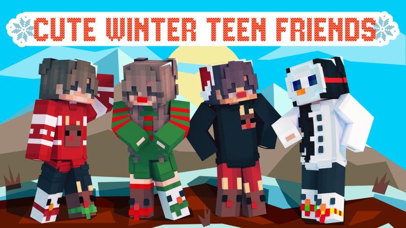 Cute Winter Teen Friends Key Art